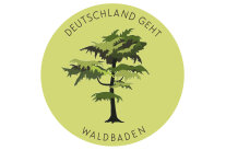 Logo von 'Deutschland geht Waldbaden'. Bestehend aus einem Baum in einem Kreis